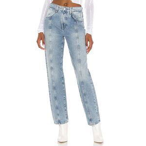 AG Adriano Goldshmeid X Revolve Alexxis Paneled Straight Leg Jean In Showroom 27